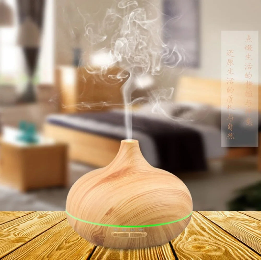 Air Humidifier 4 in 1 with Starry Projector Aromatherapy Diffuser & Flame Effect
