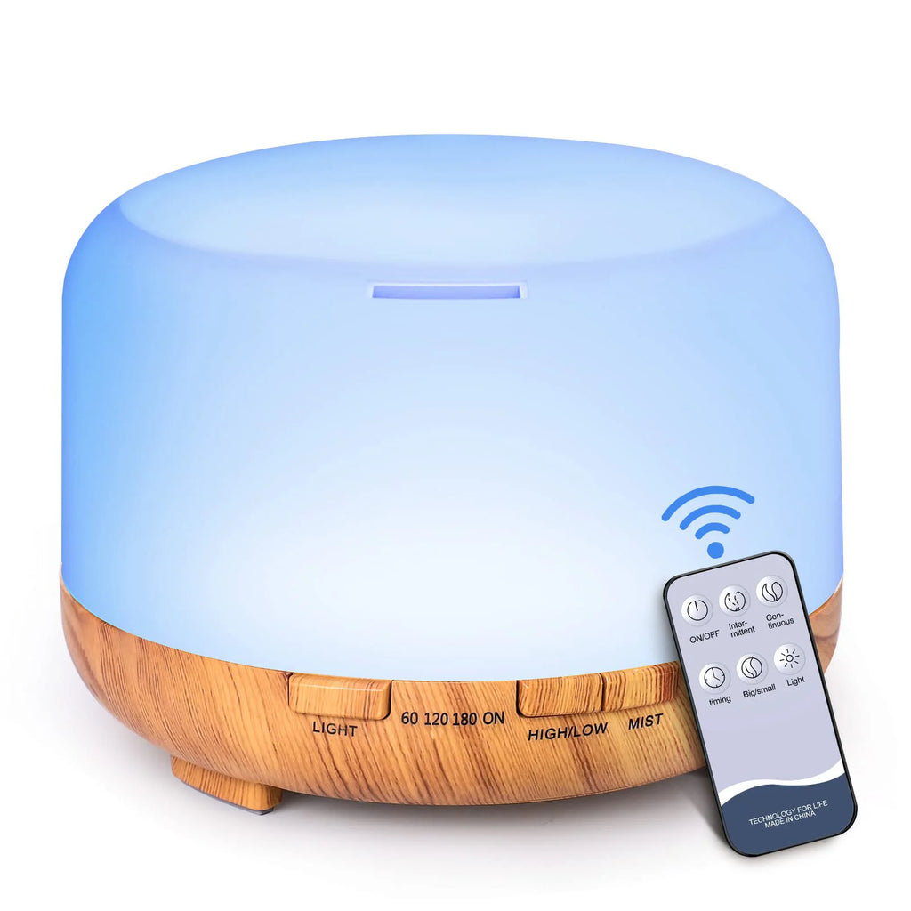 500ML Aroma Diffuser - Your Calm, One Click Away (6 Oils Optional)