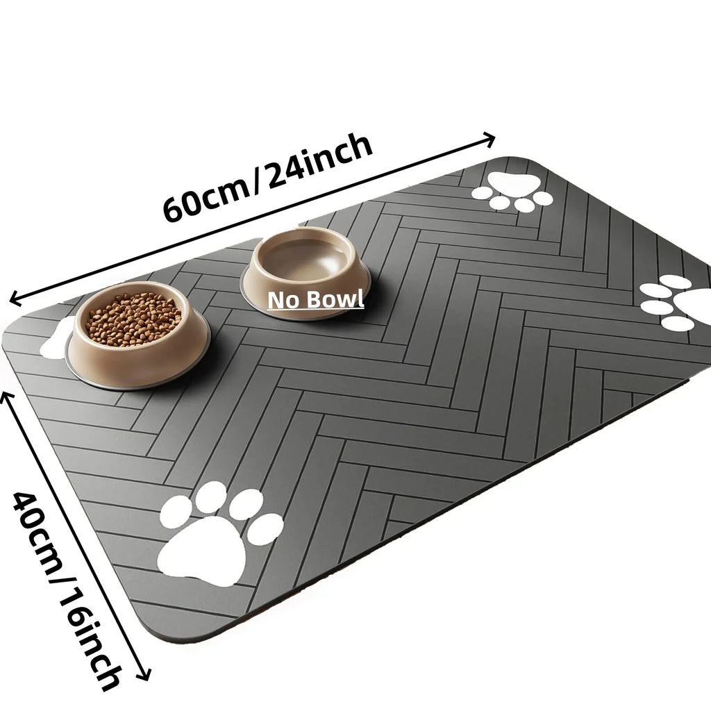 🐾 PawDry™ – Absorbent & Leak-Proof Pet Feeding Mat