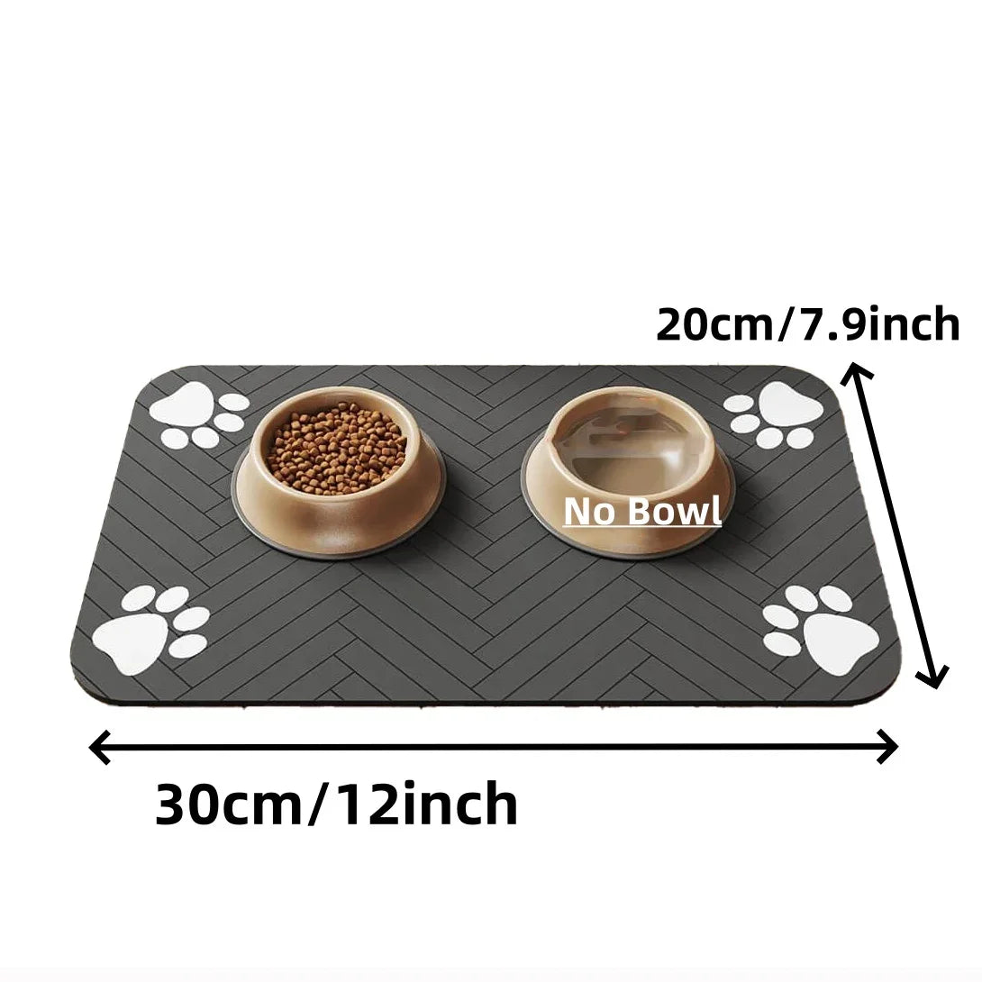 🐾 PawDry™ – Absorbent & Leak-Proof Pet Feeding Mat