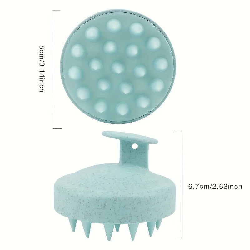Silicone Scalp Massager & Shampoo Brush - Painless Hair Growth Stimulator for Shower, Gentle Head Spa Tool