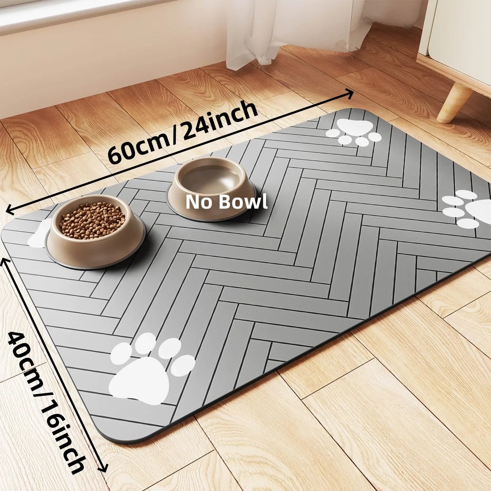 🐾 PawDry™ – Absorbent & Leak-Proof Pet Feeding Mat