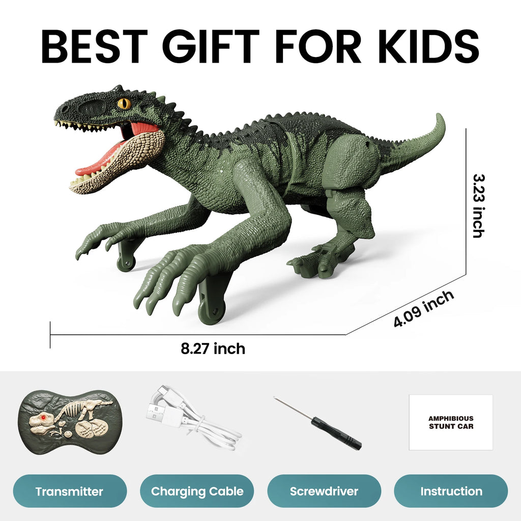 Remote Control Dinosaur That Walks, Roars, and Breathes Light!