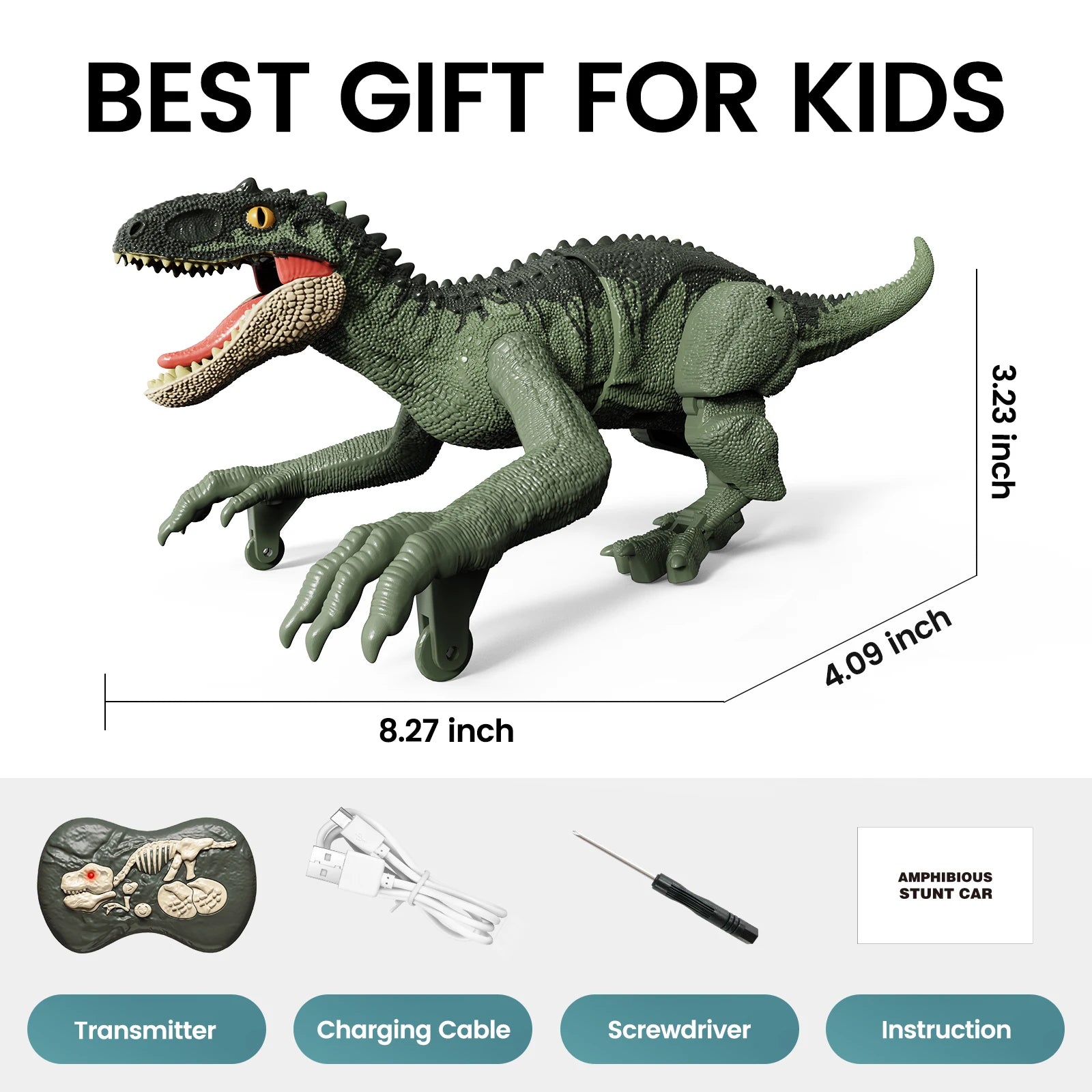 Remote Control Dinosaur That Walks, Roars, and Breathes Light!